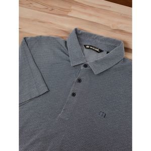 Travis Mathew Shirt Men Prestige Pure Performance Polo Large Indigo Ritz Carlton
